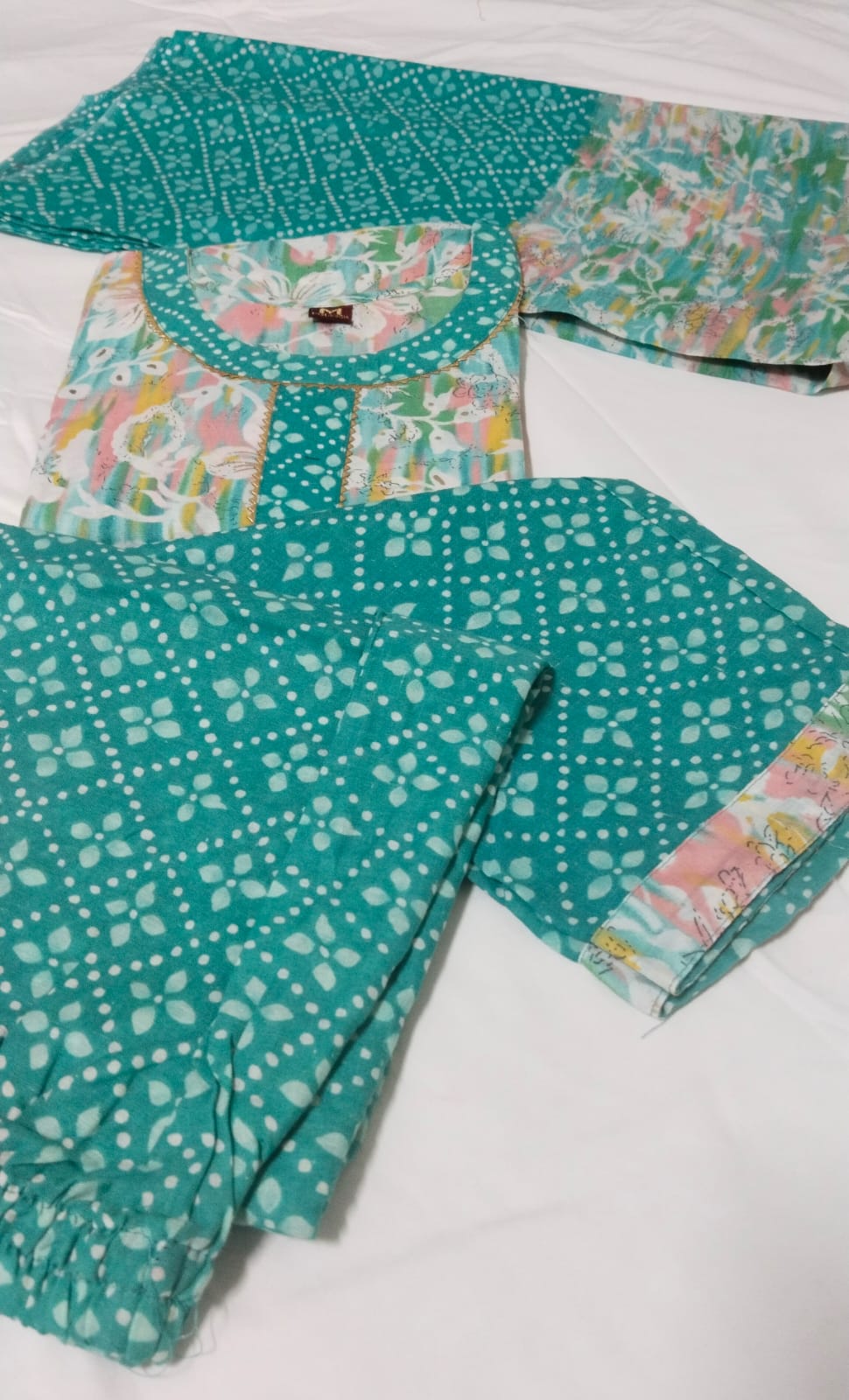 Shamal Printed Cotton Kurti With Bottom Dupatta Wholesale Market In Surat